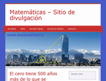 Tablet Screenshot of matematicas.cl